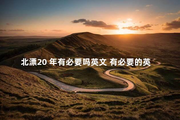 北漂20 年有必要吗英文 有必要的英文